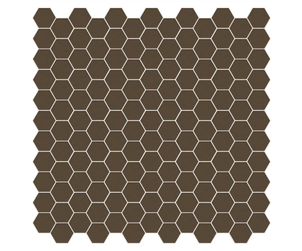 Mozaika Appiani Eden Seppia 30x30 Hexagon Matt. - hnědá