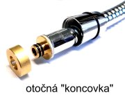 Shp500-bm150 - Sprchová Plastová Hadice, Délka 150 Cm, 1 Otočná Koncovka, černá Mat AQS132115