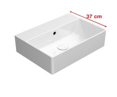 Gsi Kube X Keramické Umyvadlo 50x37cm, Broušená Spodní Hrana, Bez Otvoru, Bílá Extraglaze