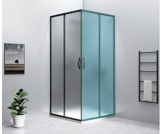 Gelco Sigma Simply Black Sprchové Dveře Posuvné Pro Rohový Vstup 900 Mm, Sklo Brick