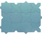 Dlažba Equipe Porto Cross Azure 12x12 - bílá
