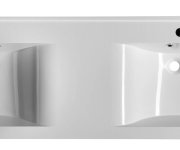 Sapho Flavia Dvojumyvadlo, Litý Mramor, 160x50cm, Bílá
