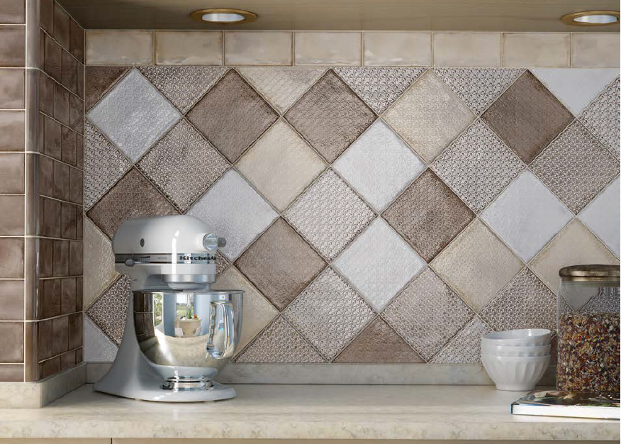 Realizace Dekor Equipe Splendours Royal Brown Light 15x15cm