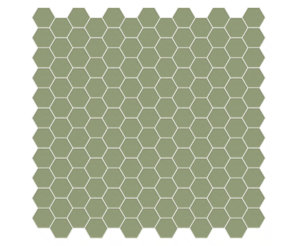 Mozaika Appiani Eden Lichene 30x30 Hexagon Matt. - zelená