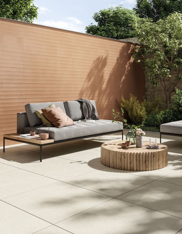 Realizace Venkovní terasa s hliněným obkladem Mirage Mand MD03 Terracotta Mellow