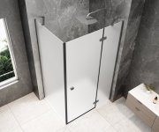 Polysan Globe Gun Metal Obdélníkový Sprchový Kout 800x900mm, Matné Sklo, Pravé