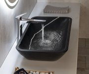 Sapho Blok Kamenné Umyvadlo Na Desku, 60x35cm, Matný černý Marquin