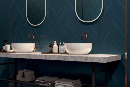 3d OBKLADY Marca Corona 4D Deep Blue Chevron