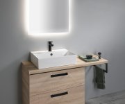 Aqualine Vega Umyvadlová Skříňka 72x57,6x43,8cm, 2x Zásuvka, Dub Platin