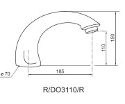 Výtokové Ramínko Lité K Do 3110/r*chrom R+DO3110R