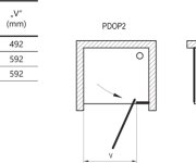 Sprchové dveře Pivot PDOP2 - PDOP2 110, černá+transparent 03GD0300Z1