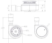 Klum Sifon Pro Sprchovou Vaničku, Pr. 90 Mm, Stav. Výška 65 Mm