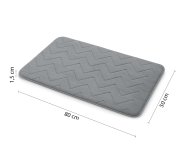 Gedy Mousse Koupelnová Předložka, 50x80cm, 100% Polyester, Protiskluz, šedá