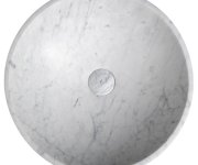 Sapho Blok Kamenné Umyvadlo Na Desku ø 42cm, Bílá Carrara Mat