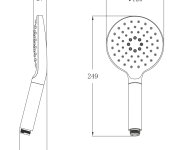Sapho Ruční Masážní Sprcha Otočná, 3 Režimy, Průměr 120mm, Abs/chrom