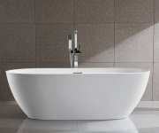 Aqualine Douro Volně Stojící Vana, 180x82cm, Bílá