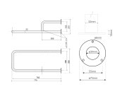 Sapho Handicap Opěrné Madlo Pravé 760mm, Bílá