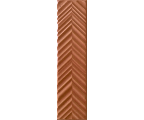 Obklad Elios Dust Terrae chevron 5x20 - cihlová