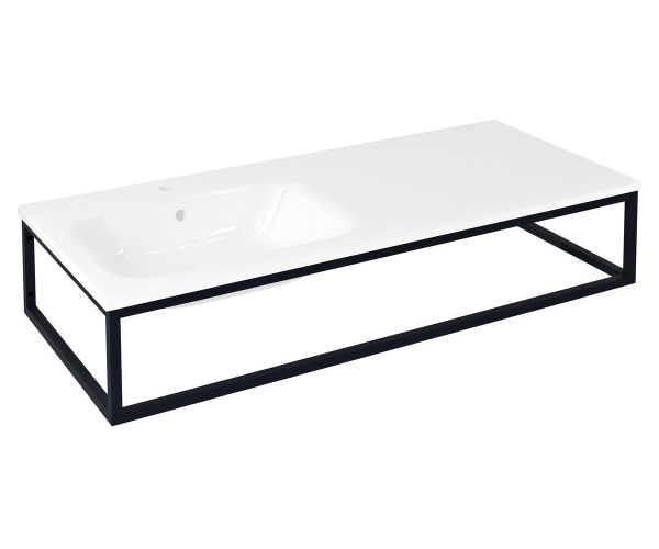 Sapho Ska Konzole Pod Umyvadlo/desku 119,7x22x51cm, černá Mat