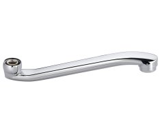 Aqualine Výtokové Ramínko K baterii, 220mm, Ploché Zvýšené, Chrom