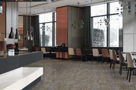 Restaurace ve stylu retro s terrazzo dlažbou Gambini D_Project