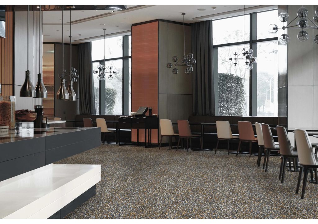 Realizace Restaurace ve stylu retro s terrazzo dlažbou Gambini D_Project