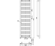 Bruckner Albrecht Otopné Těleso 400x1570 Mm, Středové Připojení, Bílá