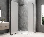 Polysan Globe Gun Metal Obdélníkový Sprchový Kout 1000x900mm, Matné Sklo, Levé