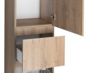Aqualine Altair Vysoká Skříňka S Košem 40x184x31cm, Pravá, Dub Emporio