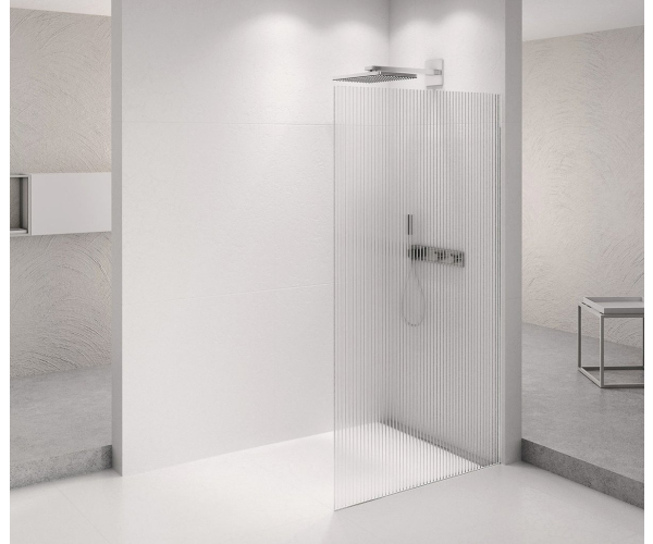 Polysan Architex Chrom Sprchová Zástěna 862mm, Sklo Flute