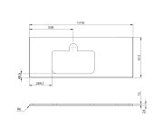 Sapho Brahea Deska Rockstone S Otvorem 131,6x51,5cm, Levá, Bílá Mat