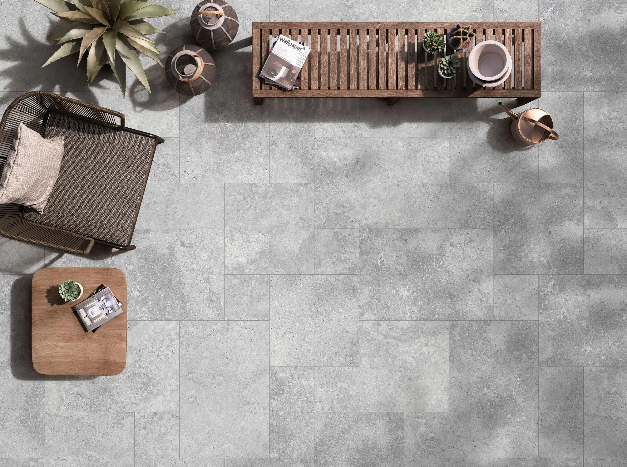 Dlažba jako kámen Codicer Trevi Silver RD3 Modular 44x66 - šedá