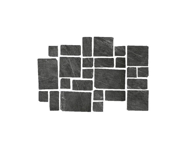 Dlažba jako kámen Coem Cardoso Mosaico Palladiana Antracite 30x30 Strutt. Buratt. - antracitová
