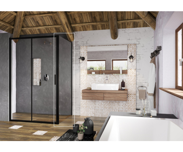 Pevná stěna Blix Slim BLSPS - BLSPS 80, černá+transparent