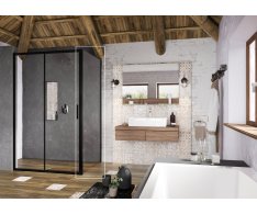 Pevná stěna Blix Slim BLSPS - BLSPS 80, černá+transparent