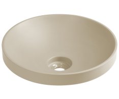 Sapho Verto Umyvadlo Zápustné, Litý Mramor, Průměr 40,5cm, Béžová Mat