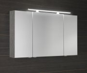 Sapho Mirró Galerka S Led Osvětlením, 3x Dvířka, 120x70x16cm, Dub Stříbrný