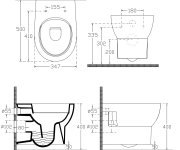 Isvea Absolute Závěsná Wc Mísa, Rimless, 35x50cm, Bílá
