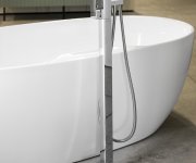 Sapho Cubemix Vanová Baterie S Připojením Do Podlahy, Chrom