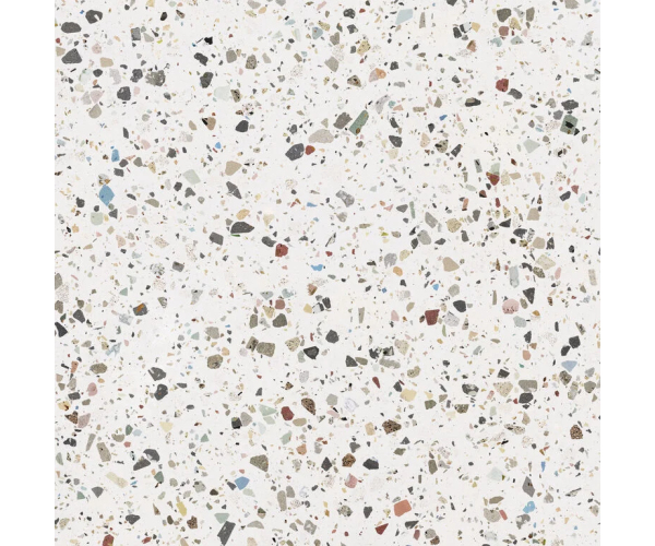 Dlažba jako terrazzo Cifre Gemstone White Pulido Granilla 120x120 RC - bílá