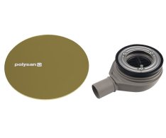 Polysan Mirai Vaničkový Sifon, Průměr 90mm, Dn40, Krytka Zlato