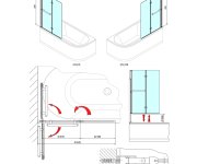 Polysan Odessa Vanová Zástěna S Pneumatickým Zdvihem, š. 970mm, Stříbrná, čiré Sklo