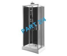 Aqualine Granvik Sprchový Box 700x900x2180mm část 2/4 Fixní A Posuvné Sklo čiré