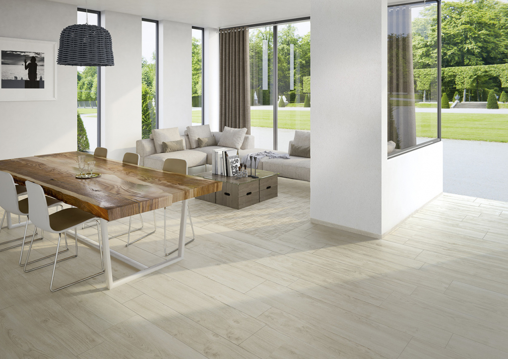 Realizace DLAŽBA v designu světlého dřeva Tuscania Fjord