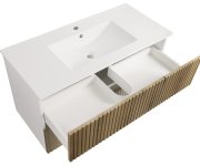Aqualine Paneda Strip Umyvadlová Skříňka 99,5x55x45,2cm, Dub Emporio