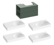 SD Lite 80 L/P skříňka pod umyvadlo - SD Lite 80 L skříňka pod umyvadlo Grey Green X000001876
