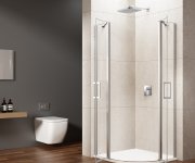 Gelco Loro čtvrtkruhová Sprchová Zástěna 900x900mm, čiré Sklo
