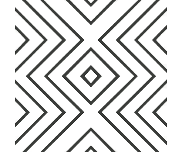 Retro dlažba Xclusive Black&White Labyrinth 20,5x20,5