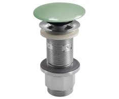 Sapho Umyvadlová Výpust 5/4“, Click-clack, Betonová Zátka, 10-80mm, Zelená Pololesk