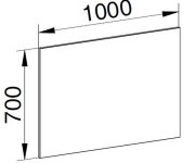 Mereo Zrcadlo 1000x700x20 Mm